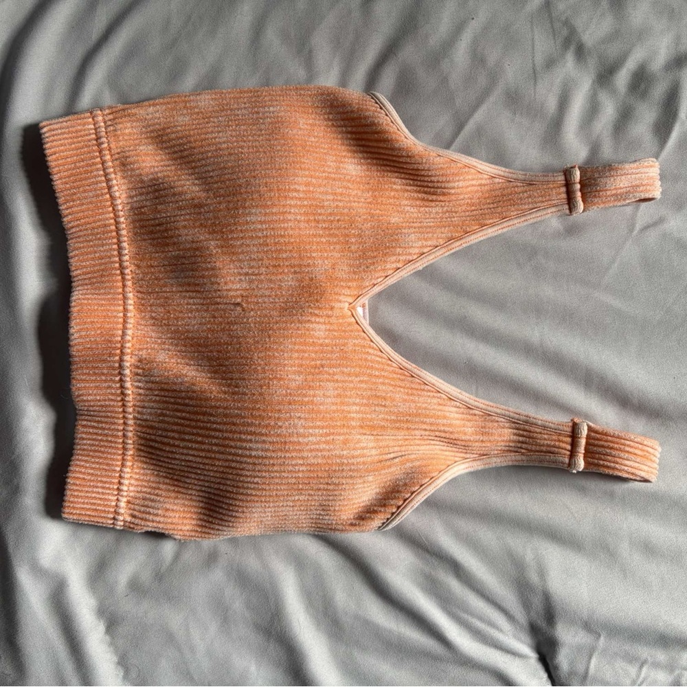 Zenana Outfitters Ribbed Crop Top - Orange